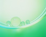 Green Glass Balls Lying in a&nbsp;Curve